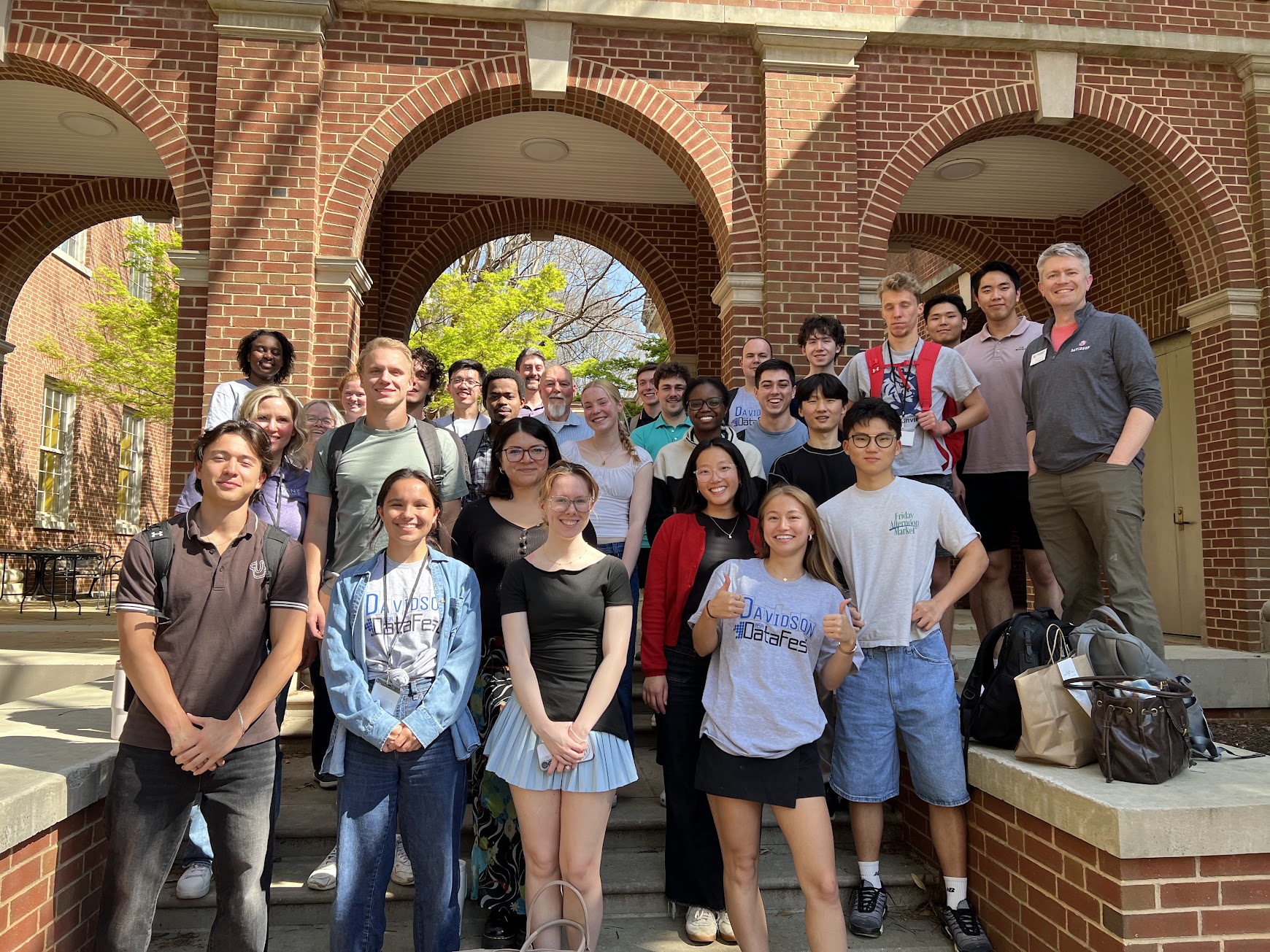 DataFest students and mentors in a group photo